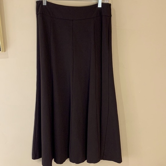 Coldwater Creek Dark Brown A Line Midi Skirt Womens Sz 10 - Picture 5 of 10